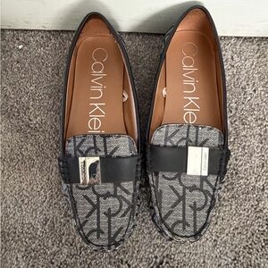 Calvin Klein women’s Black and Gray Loafers